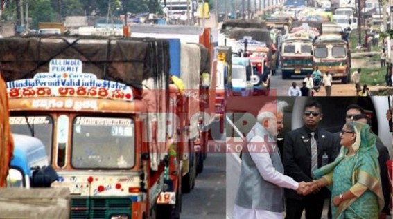 Indo-Bangla petrol transport agreement via Assam: 80 tankers will be allowed, in a day, to ply through the routes in convoys under security protection provided by Bangladesh authorities